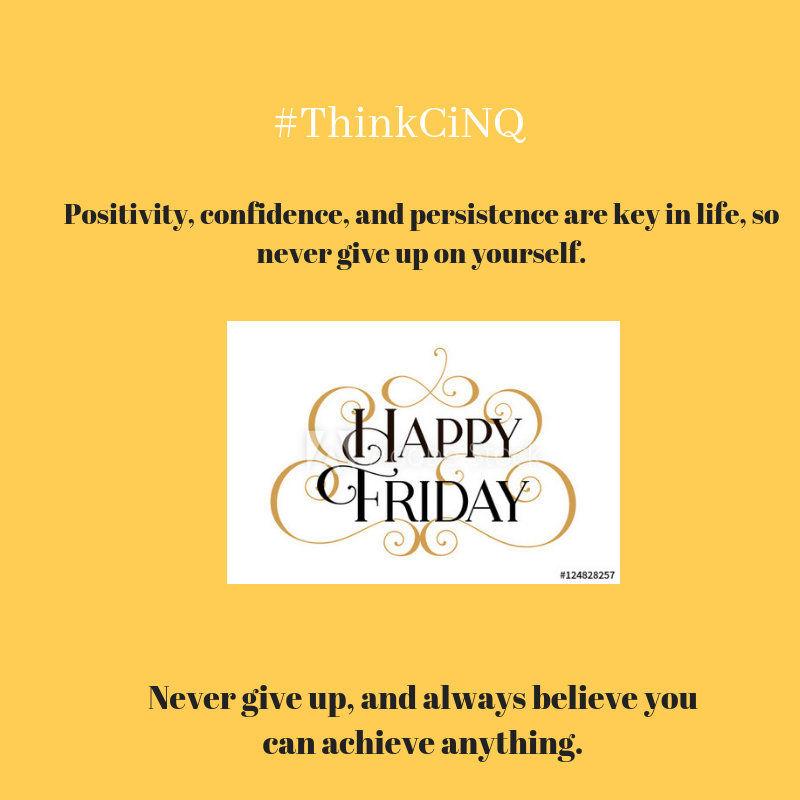 CINQRecruitment's tweet photo. Happy Friday Everyone!
#ThinkCiNQ #hiring #recruiting
#staffing #marketing #employment
#sourcing #business #wearehiring
#jobopening #jobseekers #fridayfunday
#pleaserewtweet #success #inspirationalquotes
#motivation #fridayquotes #happyfridayeveryone https://t.co/wQJUmpfJlh