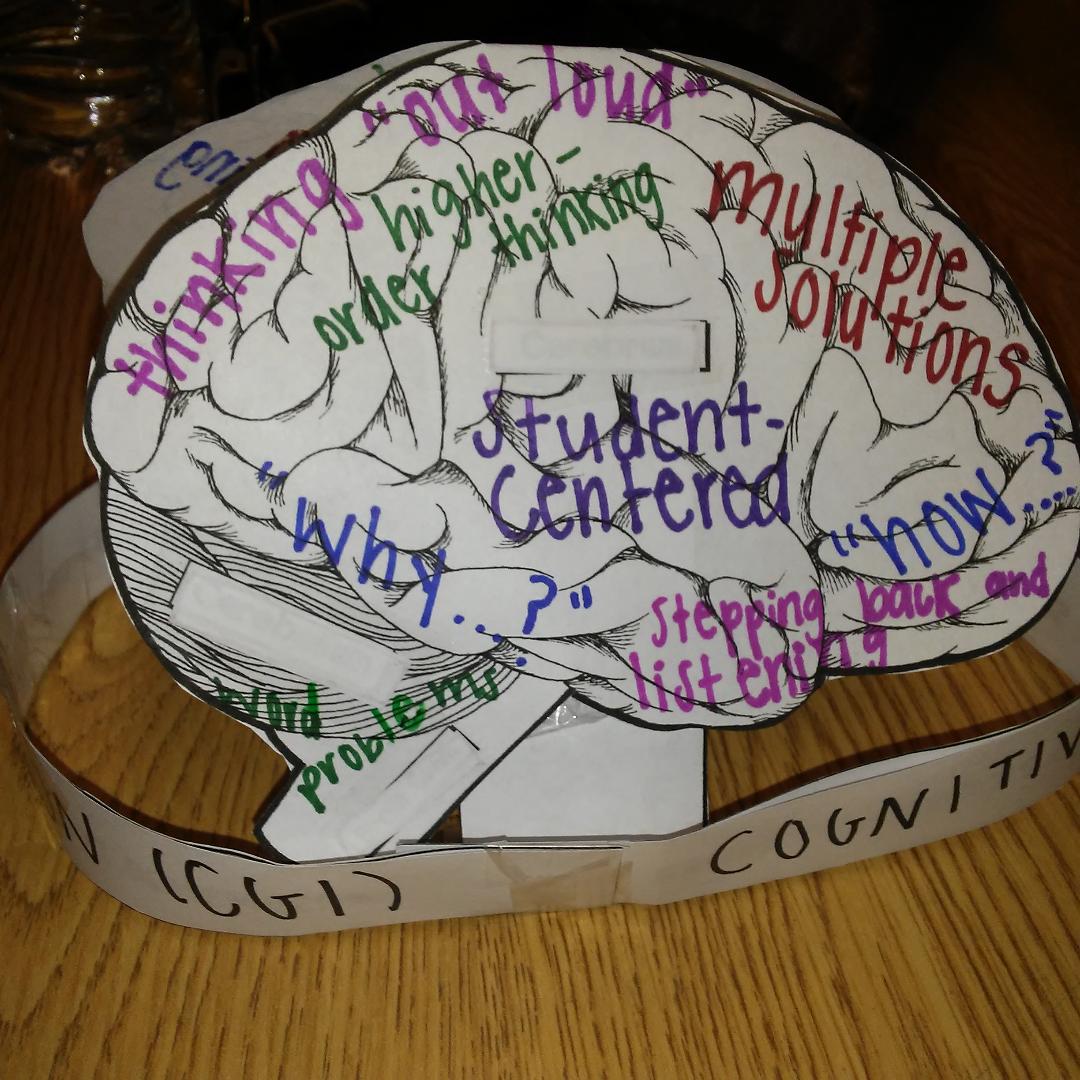 vakil_joanne's tweet image. #MTEchat One of my students shared a brain cap she created highlighting CGI concepts and strategies we learned in class this semester.