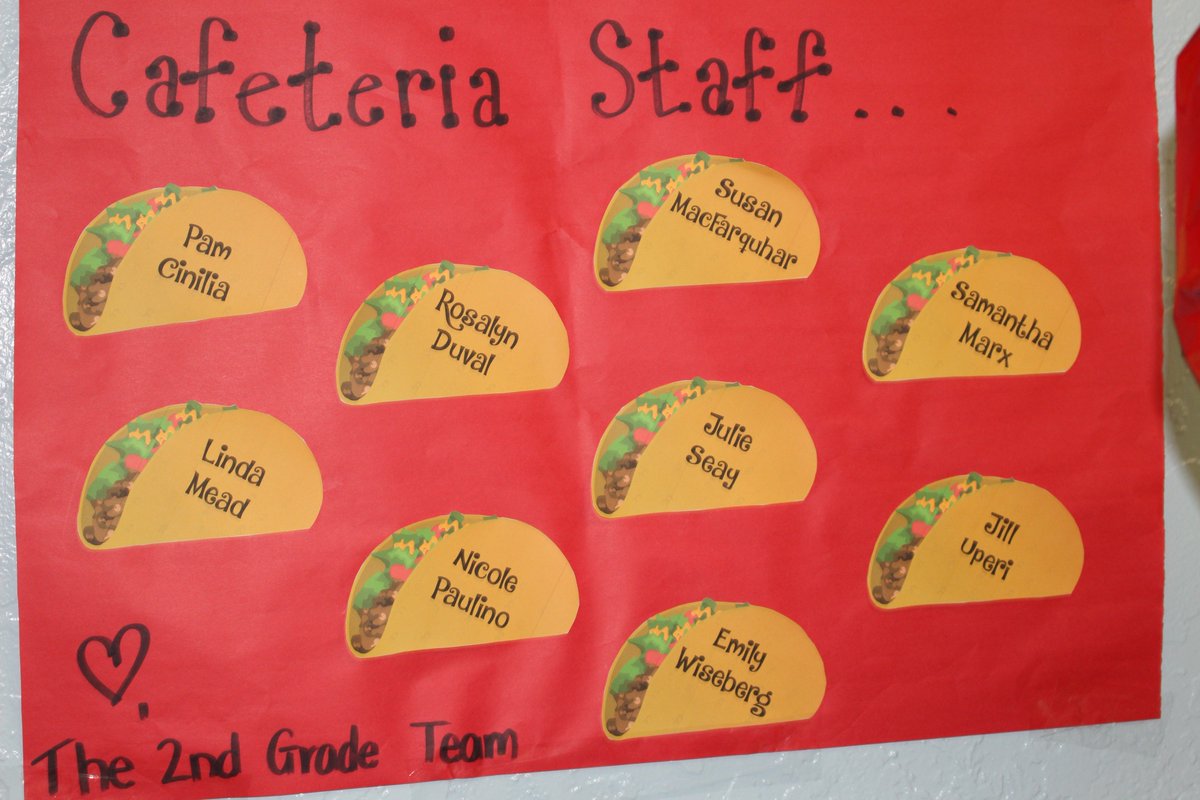 TimberTrace411's tweet photo. The Timber Trace Cafeteria Team is awesome and we celebrate them!โค๏ธ๐ฎ#cafeteria #superheroes #tigerific #nutrition #tacos https://t.co/N7Fz4Uzuvx