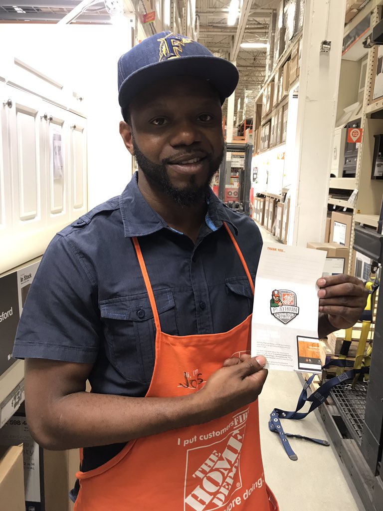 6310Homedepot's tweet image. Josh in Plumbing reached Platinum Status! #BigTiming #HomeDepot #CustomerService