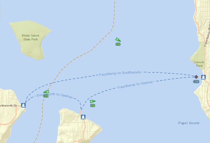 wsferries's tweet photo. Been getting questions about a ⛴️ just hanging out off #BlakeIsland. Don't worry, it's #Kitsap doing sea trials. It's scheduled to return to #Fauntleroy/#Vashon/#Southworth route this afternoon to replace #Chimacum, which will replace #WallaWalla on #Seattle/#Bremerton route. https://t.co/5eiUPz6SLy