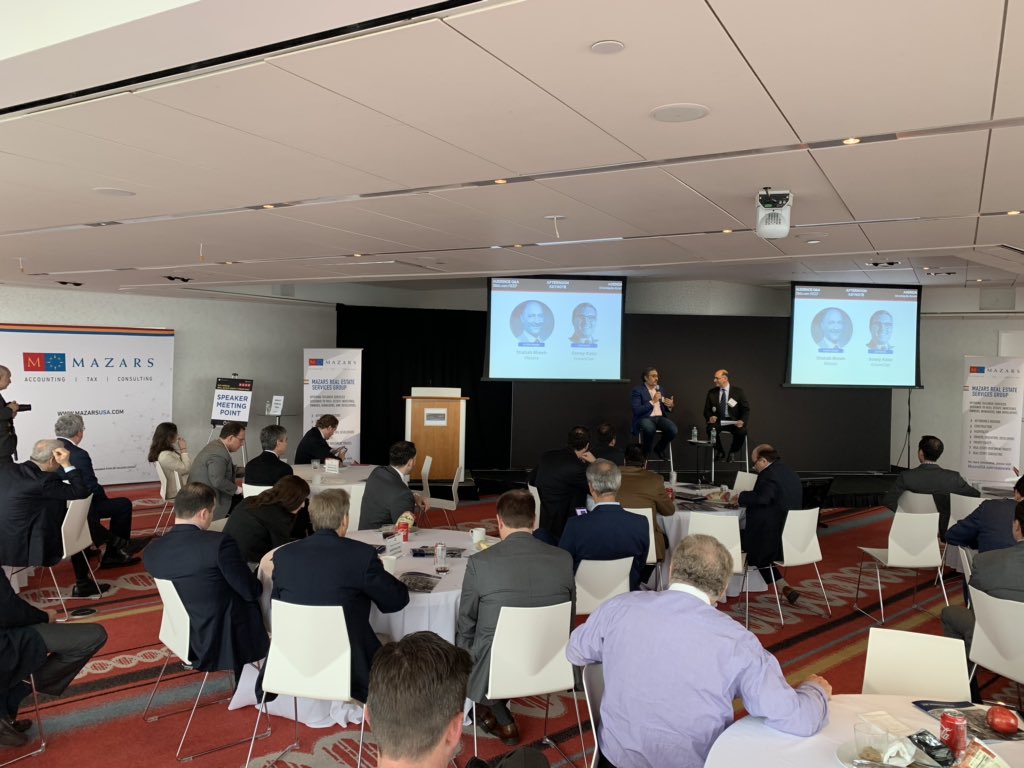 JMaldonado1104's tweet image. @Mazars_USA #RealEstate Group Leader @ShahabMoreh welcoming the #MazarsREForum Afternoon Keynote, @sonnykalsi_ Founder and Partner of GreenOak