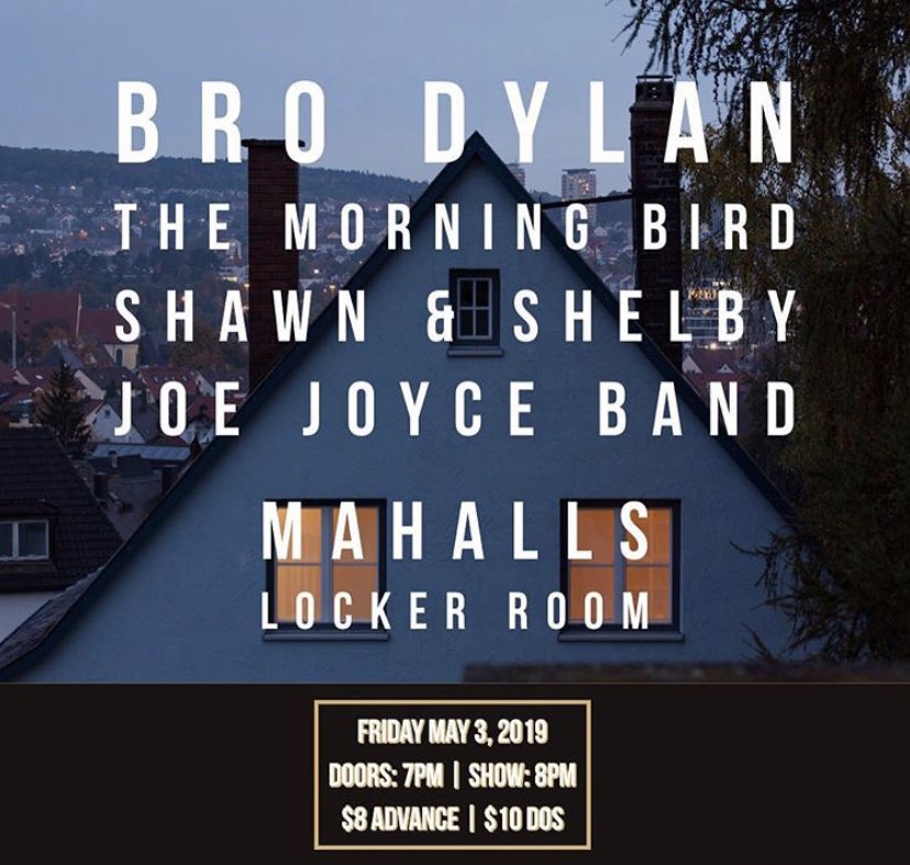 Come hang out tonight at <a href="/mahalls20live/">MAHALL'S 20 LIVE</a> with <a href="/brodylanmusic/">Bro Dylan</a> <a href="/morningbirdCLE/">The Morning Bird 💰</a> and Joe Joyce Band. Going to be a great night in a cool place.