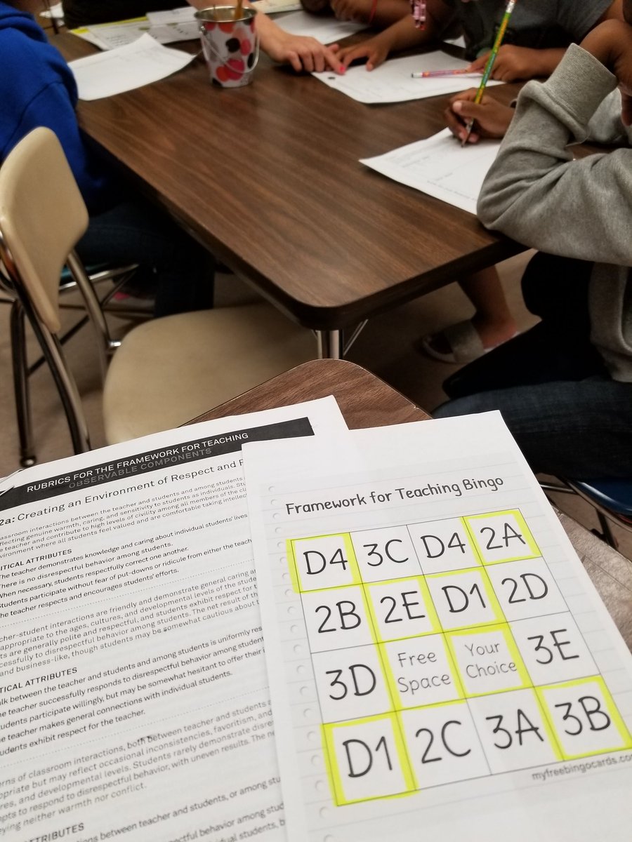 Playing FfT Bingo!!! Seeing components 2a, 3a, and 3b in action! @fcpskarinemyers #thinkframework #F4T