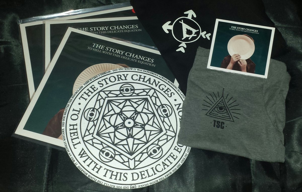 Tiff_Frybarger's tweet photo. The Story Changes 'To Hell With This Delicate Equation' Preorder Bundle!

Thank you @theStoryChanges, @xlittlemonsterx, &amp; @THEserafini! The album is amazing, the vinyls are beautiful, &amp; the preorder merch is rad!

@MagnaphoneRec #TheStoryChanges #ToHellWithThisDelicateEquation https://t.co/UdqVkNJMB5