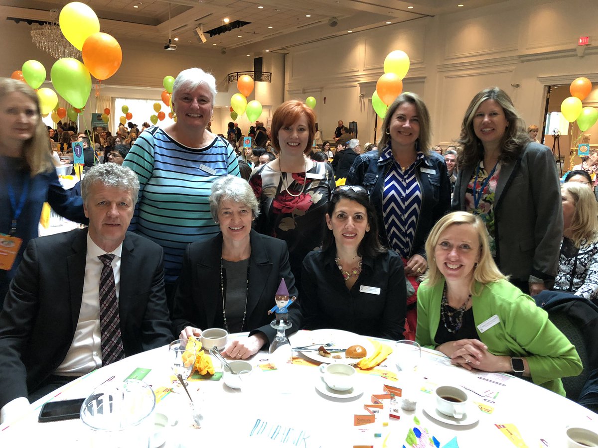 LeahSReynolds's tweet photo. Tal @InnovationGnome joined @HaltonDSB table #BreakfastBash2019 to celebrate the wonderful volunteers who deliver the SNPs in our schools & thank the sponsors who make it happen. @HaltonFFT #BreakfastBash2019 https://t.co/NuVsLnkWOy