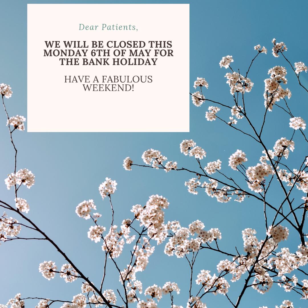 peakphysio99's tweet image. We will be closed this Monday 6th of May for the bank holiday 🌺 . We will reopen as normal on Tuesday 7th of May, we would like to wish all our patients a great long weekend. 😎 #PeakPhysio #Physiotherapy #Maybankholiday