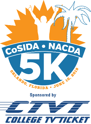 collegetvticket's tweet photo. 2019 CoSIDA 5K Fun Run / Walk - Sponsored by College TV Ticket - *https://t.co/obpCd0j678|* https://t.co/zfQqjD1qM8