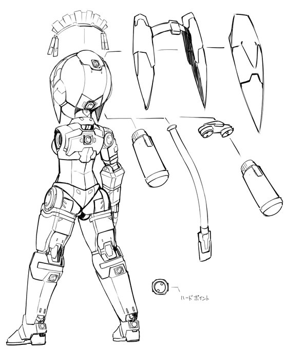 ダミーロイド 背面
#メカむす
#プエマキ 