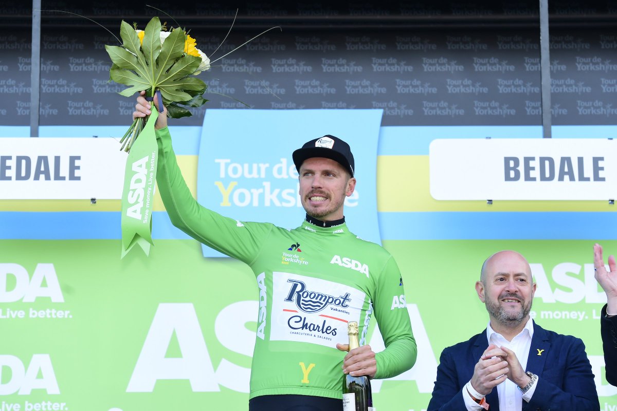 letouryorkshire's tweet image. Our jersey wearers heading into the weekend:

GC, sponsored by @BikeLibraries - @JesperAsselman (ROC)
Points, sponsored by @asda - @BVP88 (ROC)
KOM, sponsored by @LNER - @jacob_hennessy1 (DHB)
Most Active, sponsored by @dimensiondata - @Jakerscott14 (SCB)

#TDY