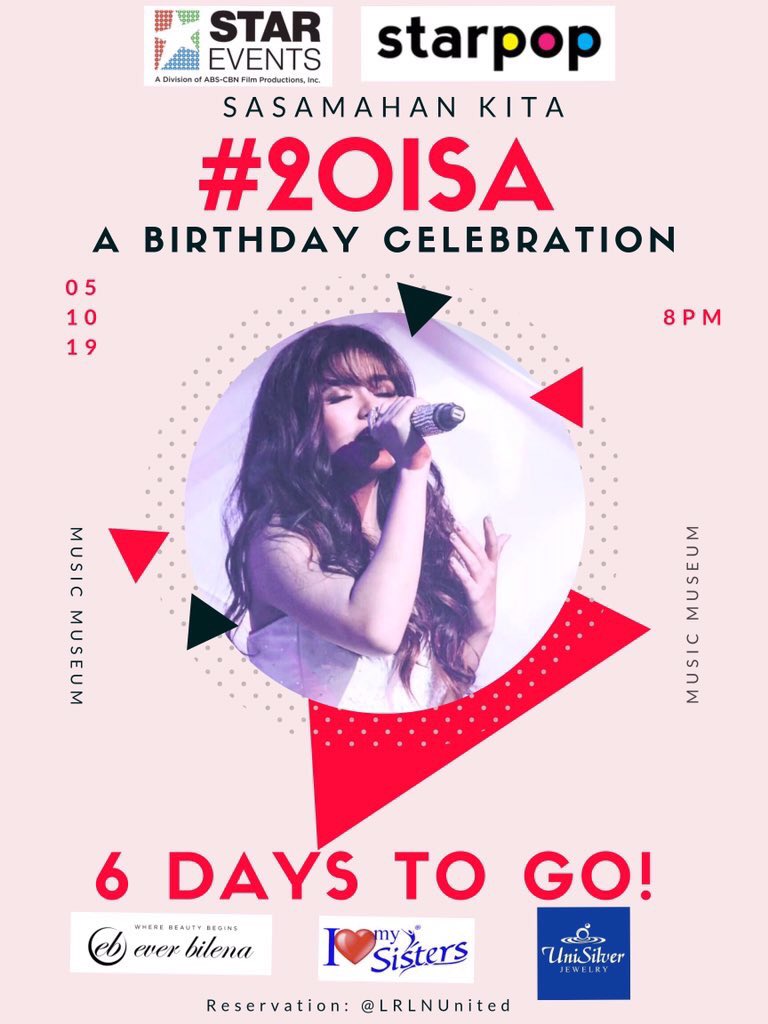 LoiNie_United's tweet photo. SIX DAYS na lang!!!!! 
Ready na ba kayo sa mga pasabog ni Loisa!? Sa mga wala pa pong ticket jan, bili na po kayo!!!! 
#20isa #SasamahanKitaLoisa 
@iamAndalioLoisa @Sandiefandalio https://t.co/s1FoKj84Ip