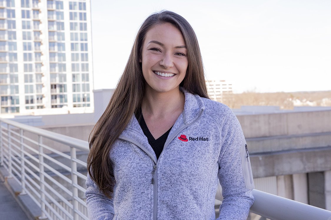 RedHat's tweet image. New logo = new swag! We wanted to make sure that you were covered from head to toe. Check out Red Hat&apos;s Cool Stuff Store now! red.ht/2V6D1ZE #OpenBrandProject