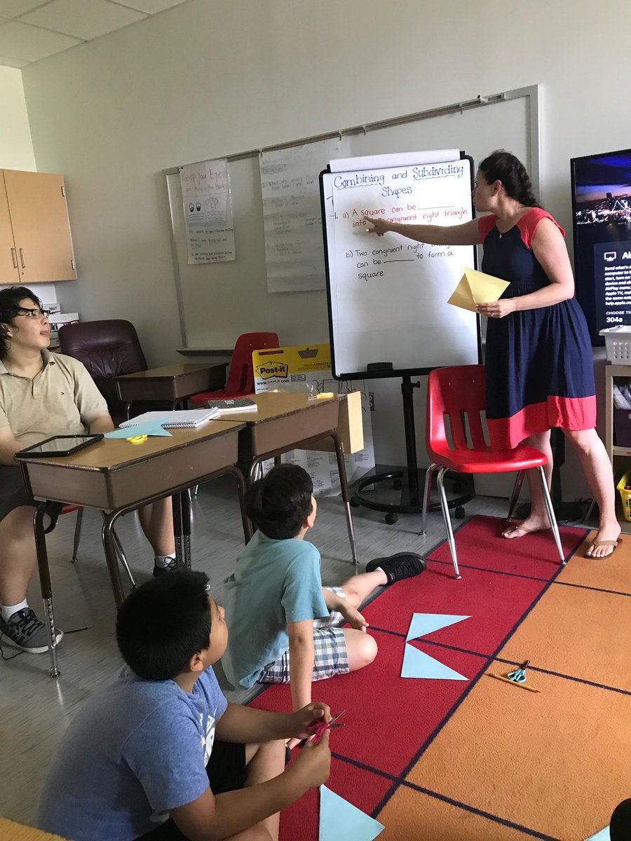 Thank you ⁦@AbingdonMath⁩ for the hands-on activity to learn all about combining and subdividing polygons! ⁦<a href="/AbingdonGIFT/">Abingdon APS</a>⁩ #ABDrocks ⁦<a href="/APSMath/">APS Math Office</a>⁩