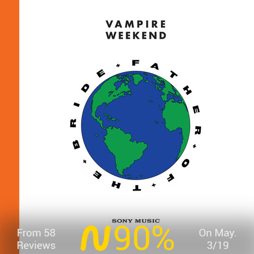 Trackwave1's tweet image. Vampire Weekend has never made a peppier, happier-sounding album than “Father of the Bride.” -The New York Times
#VampireWeekend 's new album #FatherOfTheBride is finally out after six years and #GOLD at an 90% on 58 critic reviews trkwave.com/album/vampire-…