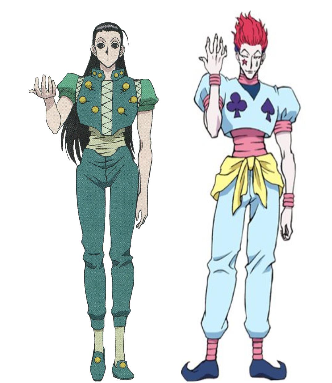 “Goals: Hisoka and Illumi matching their outfits in every arc they team up”...