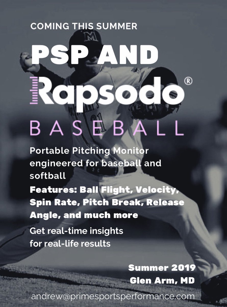 Excited to announce that this summer we will be using a <a href="/rapsodo/">Rapsodo Baseball</a> unit in our throwing program to help our pitchers develop pitches and make the most of their summer training program!