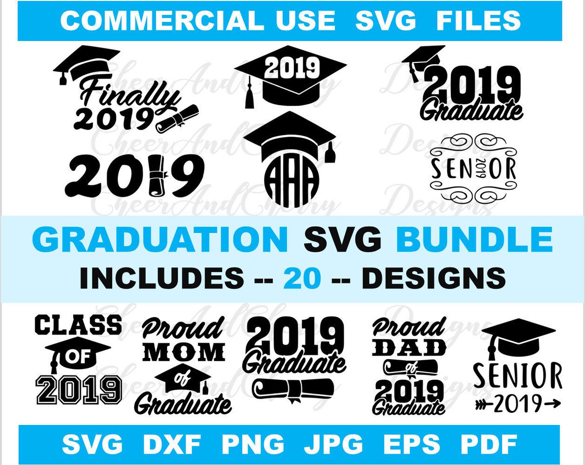 Download Cheer And Cherry Pa Twitter Graduation Svg Bundle 20 Designs Svg Dxf Png Cut Files For Silhouette Cameo Cricut Mom Dad Graduate Quotes 2019 End Of School Svg Clipart Https T Co B332hpyrvs Graduation Cricutsvg