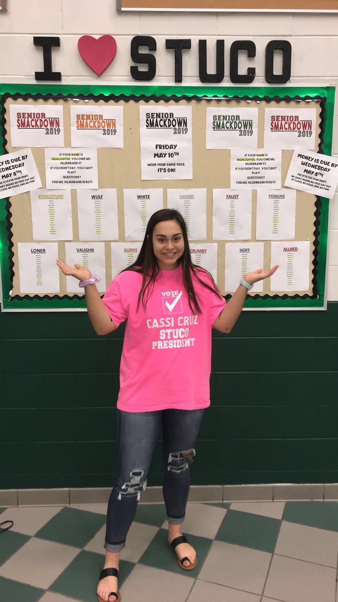 Hey SFHS!! I will be running for 2019-2020 stuco president! I love my school and can’t wait to grow the stuco family!!