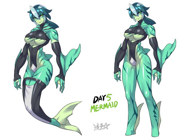 Day5 Mermaid #30daymonstergirlchallenge 