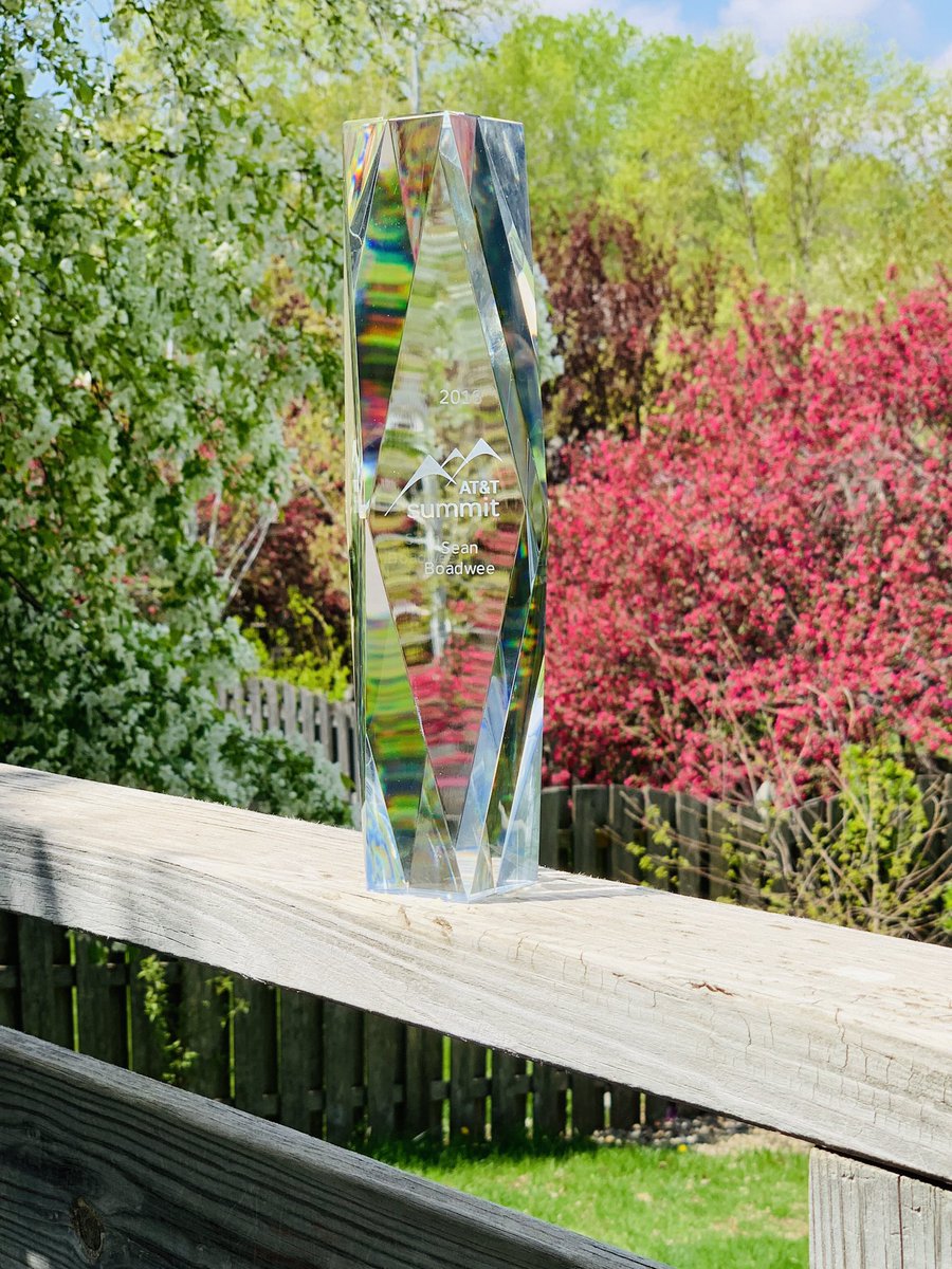 My #ATTSummit trophy came in today. I couldn’t be more thankful to work for the company I work for. I’m looking forward to working hard this year so I can go again next year. @zena_matti <a href="/TurnerKenney/">Kenney Turner</a> @BrianWest_NP