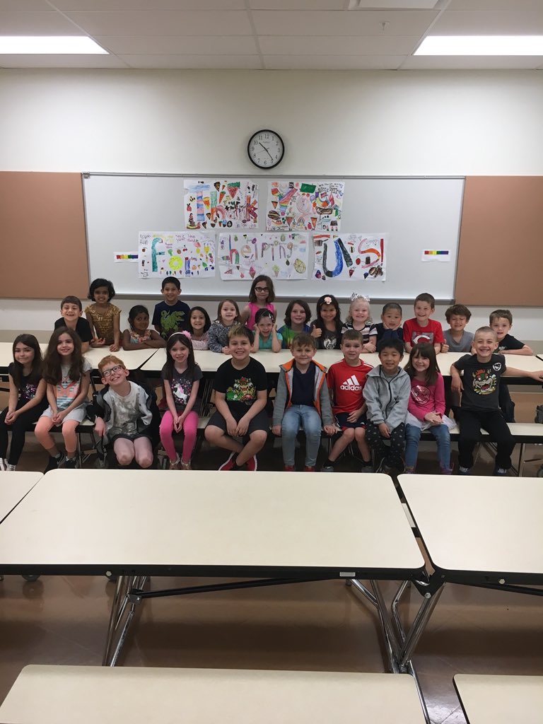 Thank you to all the child nutrition staff! These first graders worked collaboratively to create banners to thank them for all their hard work!