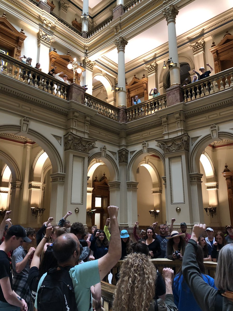havenruthie's tweet photo. Colorado had a GREAT #climatestrike today! The momentum is here and we need to keep it going! We can do this! 
The youth showed up BIG! Spoke LOUD! We WILL be HEARD! Join us adults!

@usclimatestrike @earthguardianz @350Colorado @XRDenver @SierraClubCO @ChittoorMadhvi https://t.co/Hll5YhIBnS