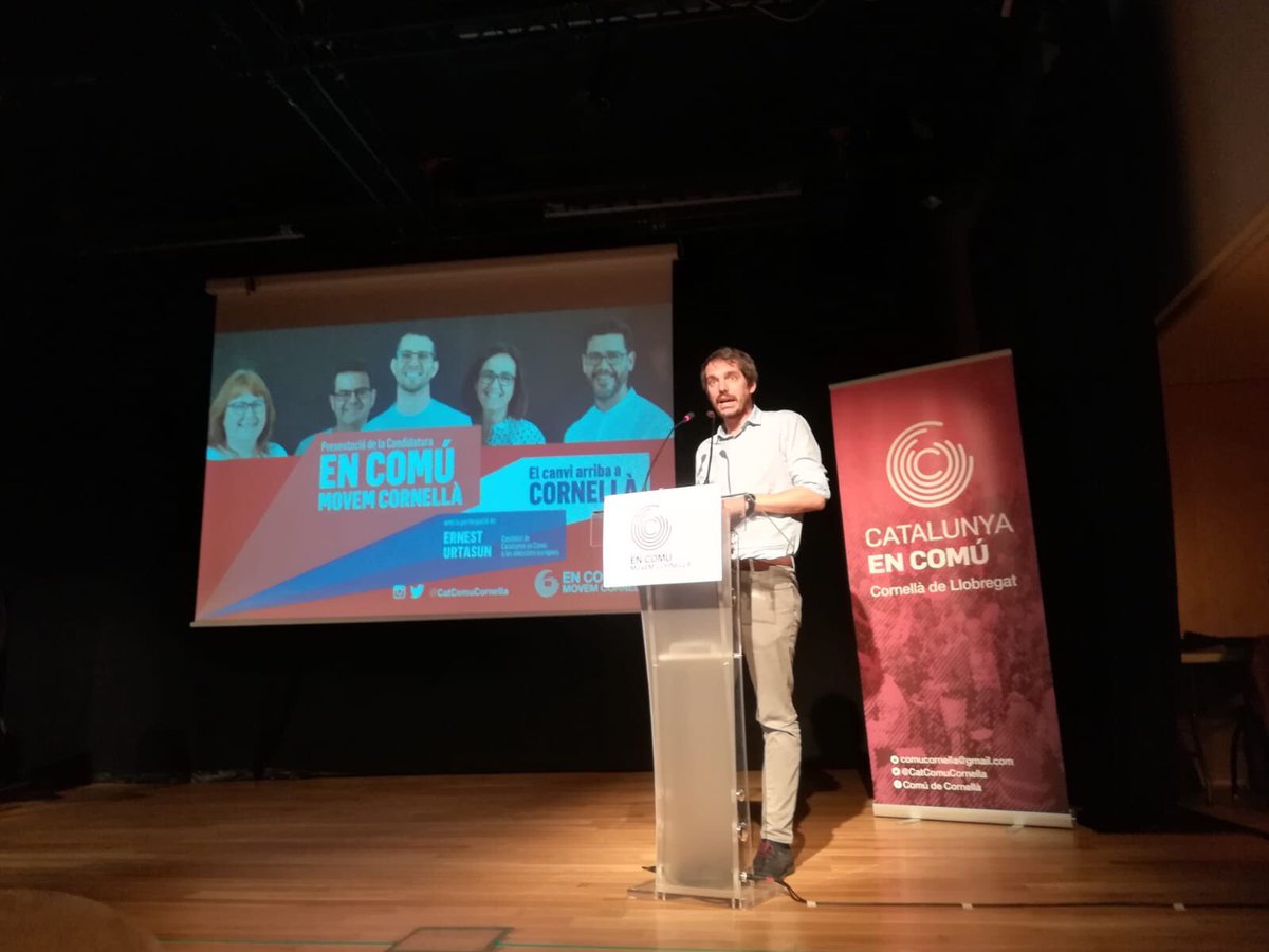 ernesturtasun's tweet photo. Diu @jordievole que Cornellà és com una petita pàtria. Avui he tingut el plaer d’acompanyar a @claudiocarmonav en la presentació de la seva candidatura! @CatComuCornella https://t.co/xjHXfwxnc5