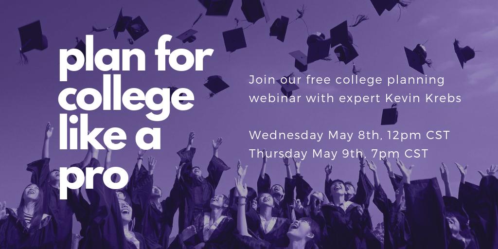 sayHelloCollege's tweet image. We are hosting a free webinar that breaks down college planning into three easy steps. Presented by dynamic college admissions expert, Kevin Krebs #classof2020, #classof2021