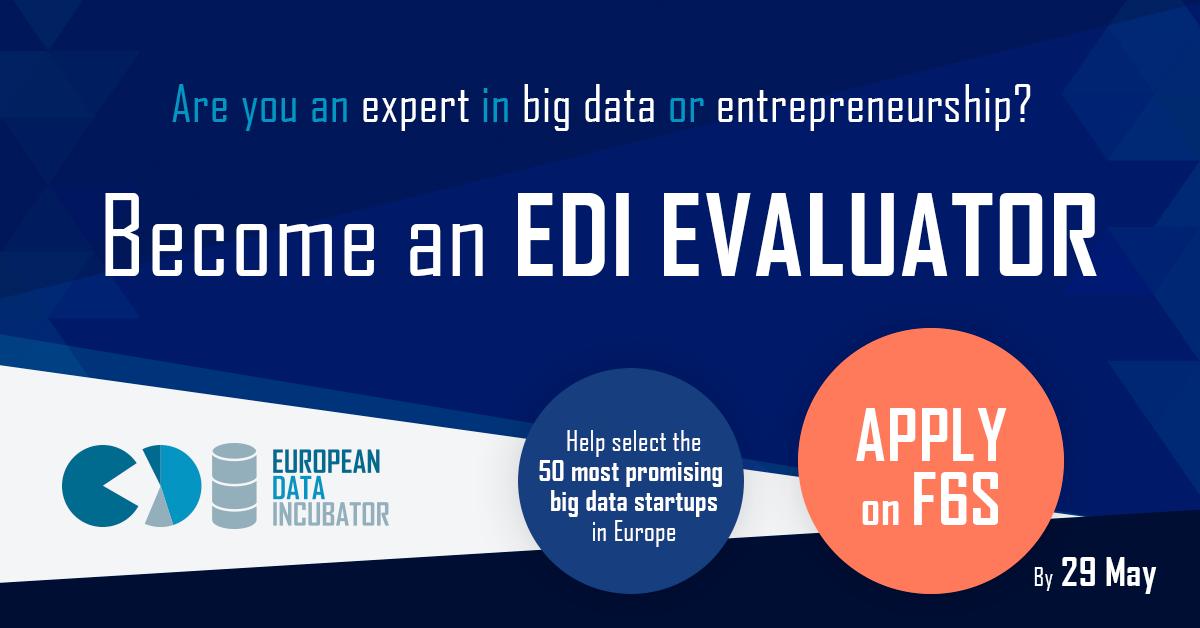 Become an EDI Evaluator 👑
Do you have expertise in #bigdata, #AI, #cloud, #blockchain #tech? Or perhaps you are a #startup CEO, #investor or mentor?
APPLY NOW! tinyurl.com/y3n43fo9 
<a href="/DeustoTech/">DeustoTech</a> <a href="/Zabala_IC/">Zabala Innovation Spain</a> <a href="/etventure/">etventure</a> <a href="/EngineeringSpa/">ENGINEERING GROUP</a> <a href="/StartupIreland/">StartupIreland</a> <a href="/StartUpBritain/">StartUp Britain</a> @500Startups