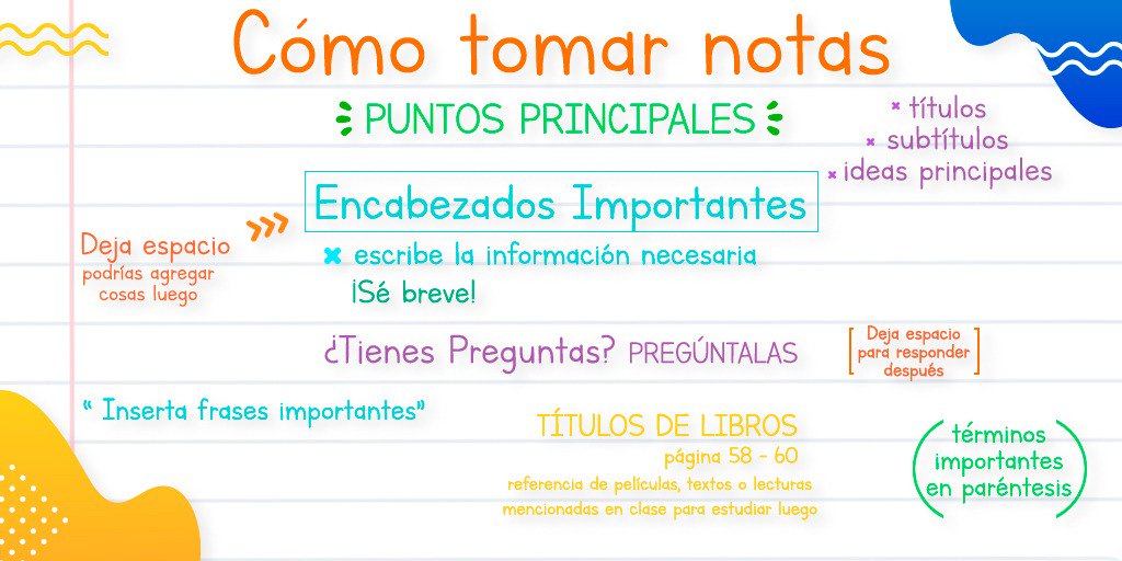 tutorez's tweet image. ¡Deja espacio en tus apuntes! De este modo, puedes agregar más información luego.
#TutorTip #Apuntes #Escuela