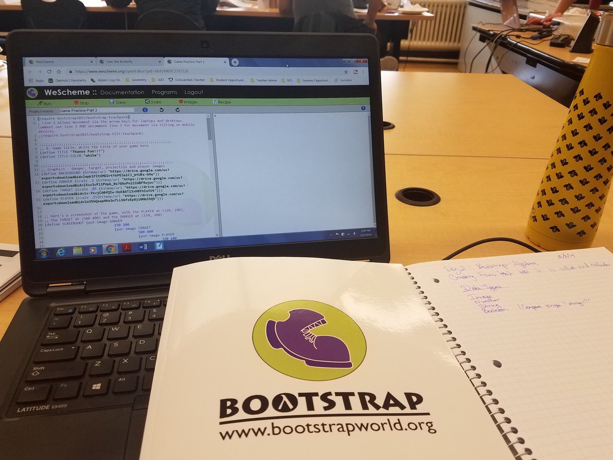 Math_Maven's tweet image. Bootstrap Algebra PD has been a blast so far. @mrspooleyo I can't wait to complete my game tomorrow. #BootstrapCS #BootstrapWorld #mtbos #ITeachMath #cpsSTEM