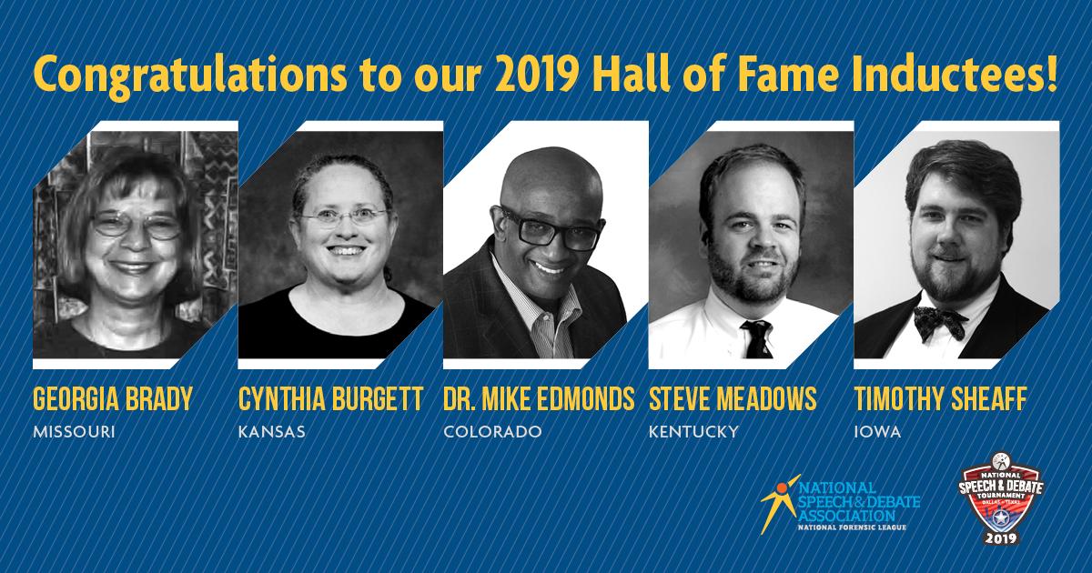 Congratulations to our newest inductees into the National Speech &amp; Debate Association Hall of Fame! #WeAreSpeechAndDebate