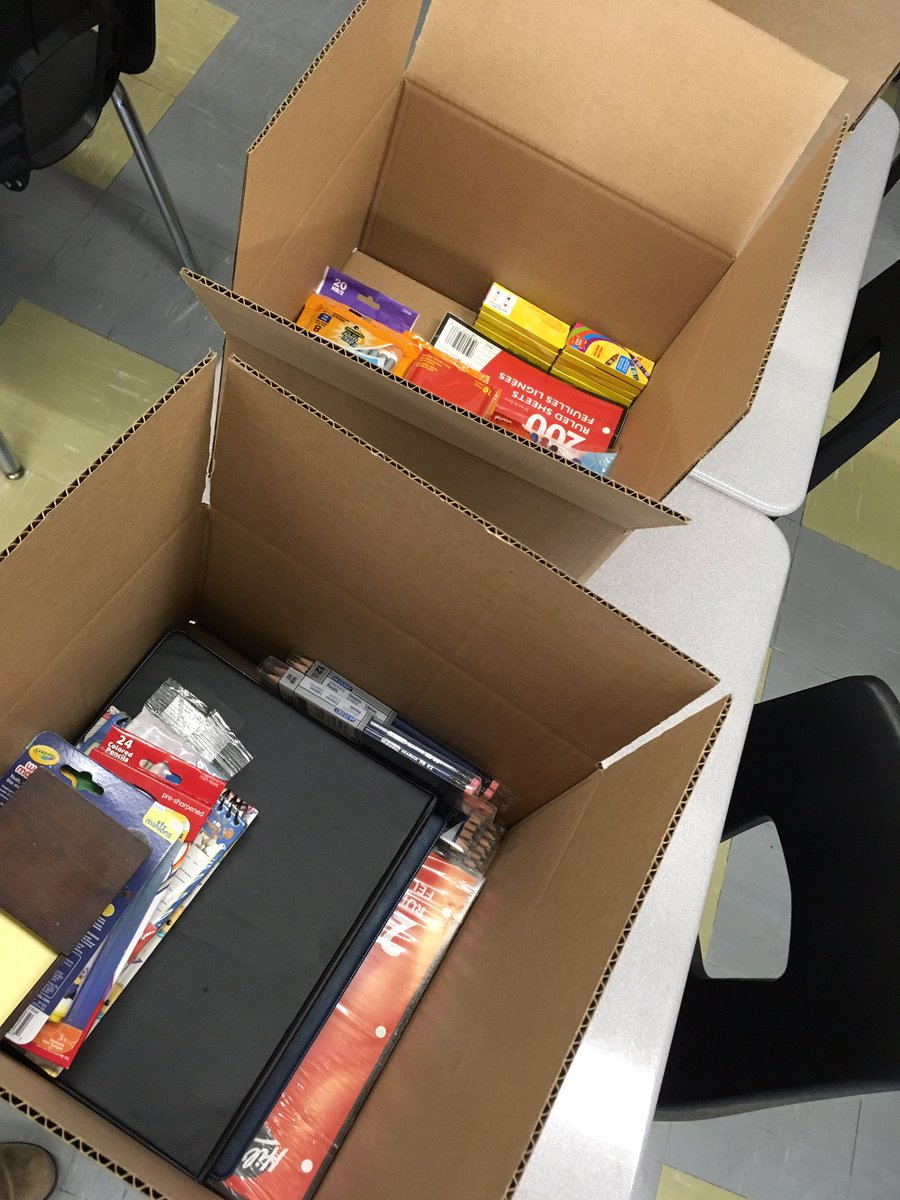 SavingSusie's tweet photo. Today students packed 15 boxes of school supplies to send to the school they visited in Costa Rica. Way to go Bears! @ODSS_News @ugdsb https://t.co/XSxJxrdPo3