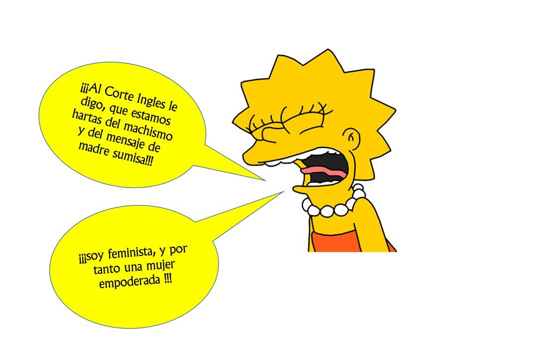 <a href="/elcorteingles/">El Corte Inglés</a> Cansadas de una imagen de la mujer como madre protectora qeu reproduce el rol del "ángel del hogar" por favor pregunte a las feministas y dejen de ser tan machistas <a href="/escolapfav/">EPensFeminista</a>