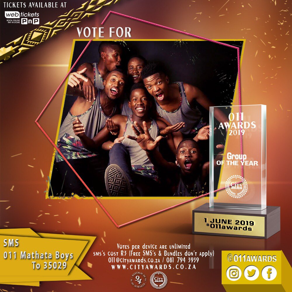 Teesmagoro's tweet photo. Ladies and Gentlemen we have been nominated for the 011 Awards ( Group Of The Year ) please vote us #Mathataboys #011awards https://t.co/mLM7UrQ7Qh