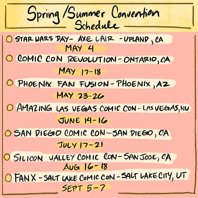 cathleenabalos's tweet photo. *TEMPORARY POST*
I just updated my convention list! I’ll be tabling at the axe_lair in Upland for #maythefourth (aka this Saturday) from 11AM-9:30PM! I’ll have my Star Wars prints (as well as other artwork) on display! Hope to see you there! ————————————————-
#crystafett #cathle https://t.co/9FeL65XGJL