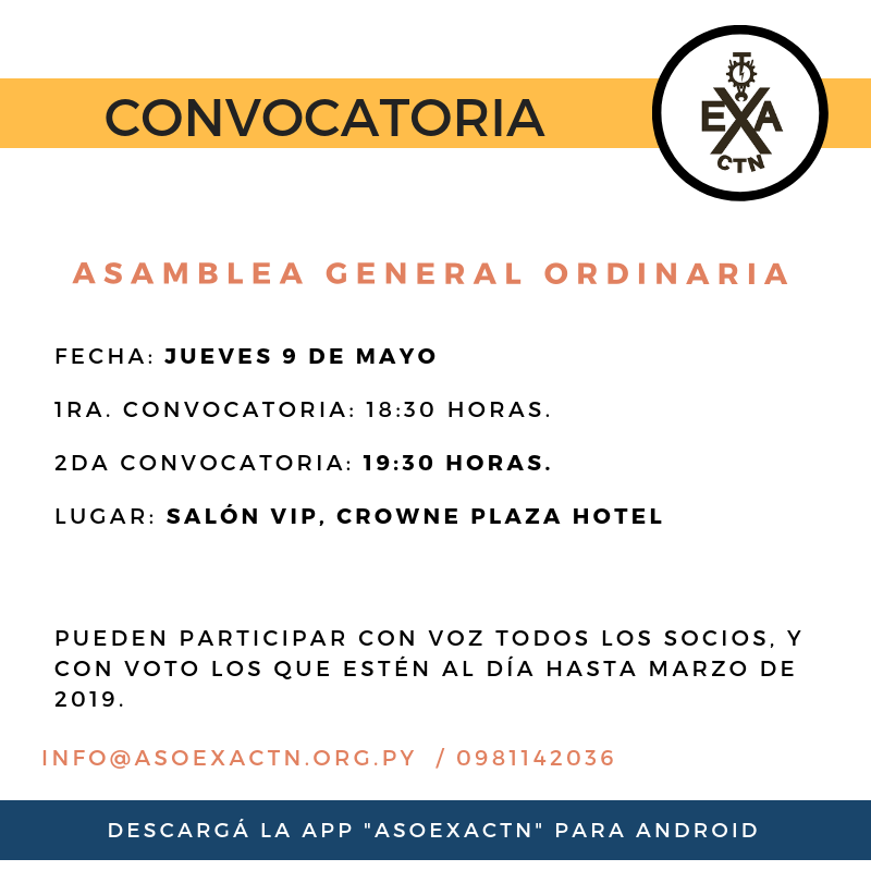 EXACTN's tweet photo. info@asoexactn.org.py - https://t.co/27wQmHIXu9 https://t.co/j8RgcA1GEL