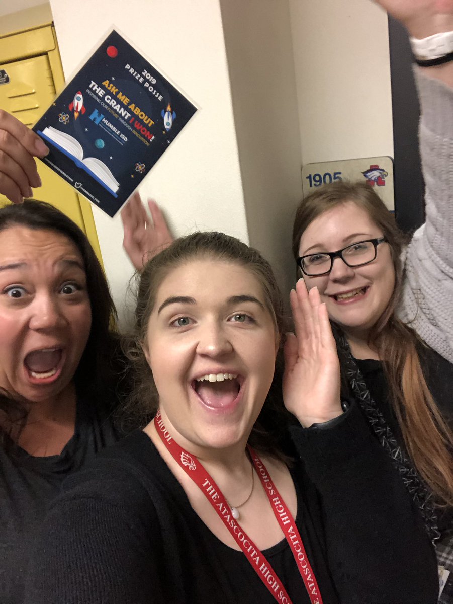 Thanks <a href="/HumbleISD_FDN/">HumbleISD Foundation</a> for supporting our dream of technology in the classroom! We’re just a little excited. 😊 <a href="/HumbleISD_AHS/">The Atascocita HS</a> <a href="/ElizabethFagen/">Liz Celania-Fagen</a> <a href="/BMeirhofer/">Brittany Meirhofer</a> <a href="/MsMockbee/">Chelsea Mockbee</a>