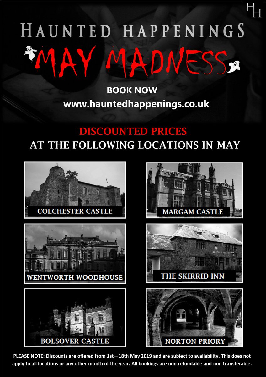 HauntedHapp's tweet image. OUR MAY MADNESS SALE HAS BEGUN!

Haunted Happenings are bringing you some truly amazing offers.

Along with discounted ghost hunts throughout May there are some awesome prizes to be won...

hauntedhappenings.co.uk/offers