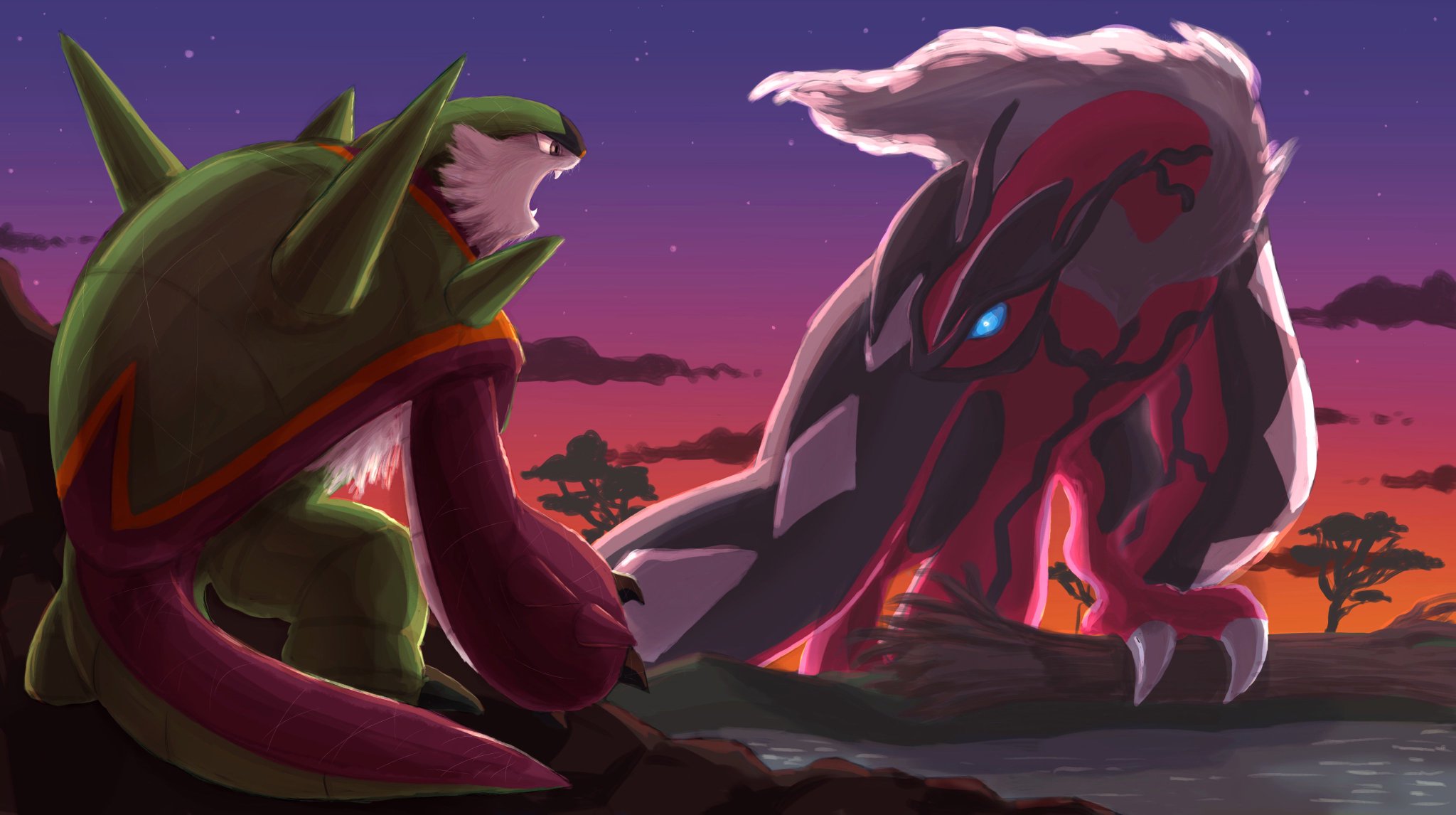 Syoraku ブリガロンとイベルタル ポケモン Pokemon イラスト Illustration