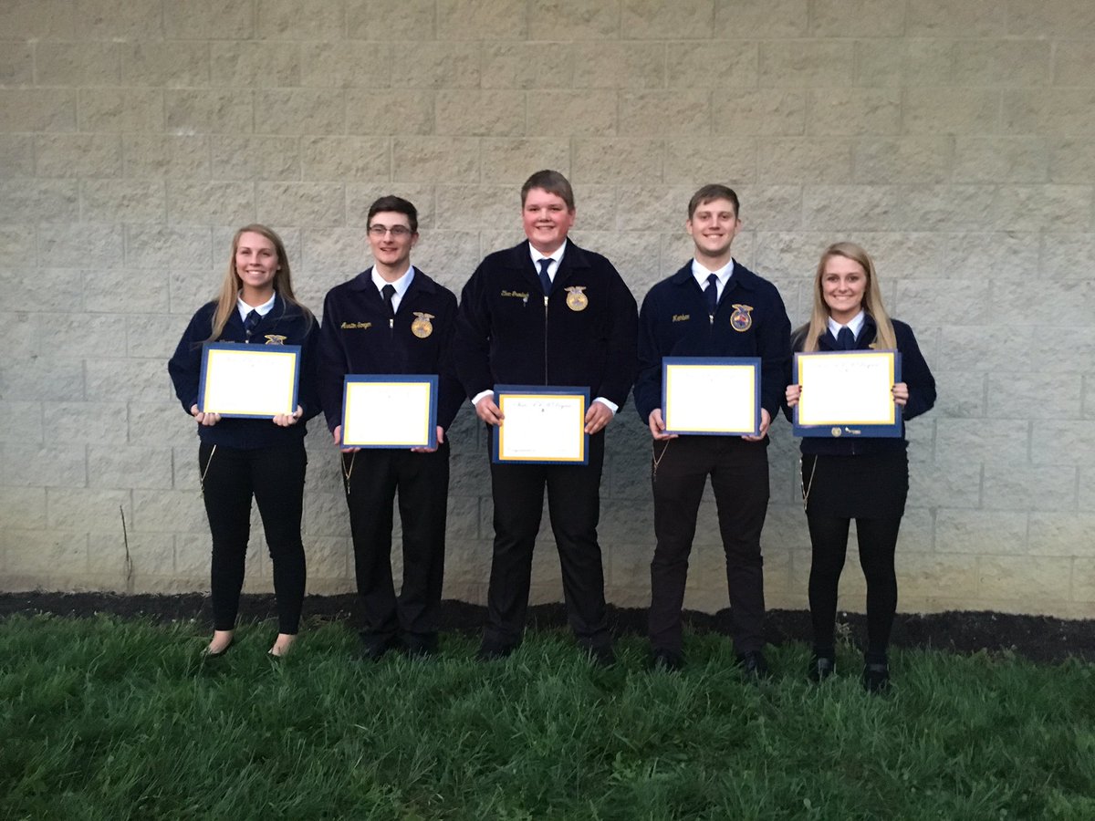These 5 Crestview FFA members finished off the 2019 Ohio FFA State Convention with reviving  their State FFA Degrees! #OhioFFA #StateDegree