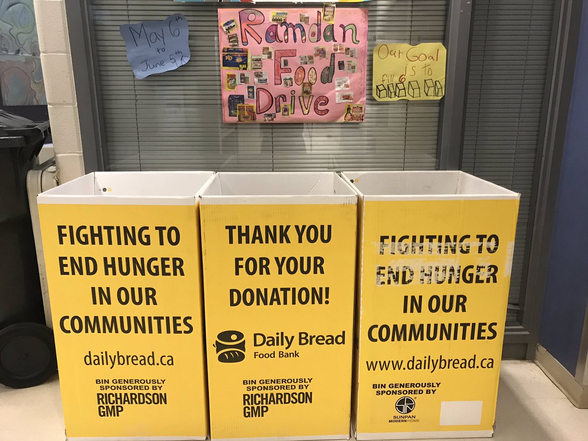 crescent_town's tweet photo. Beginning May 6 we are collecting non-perishable food items for CT’s Ramadan Food Drive. All donations go to @DailyBreadTO Thank you @Shabana01729690 and Ms. Punjani’s Kindergarten class for your leadership! #competentandcapable #wearecrescenttown @tdsb https://t.co/h08n7jYOJI
