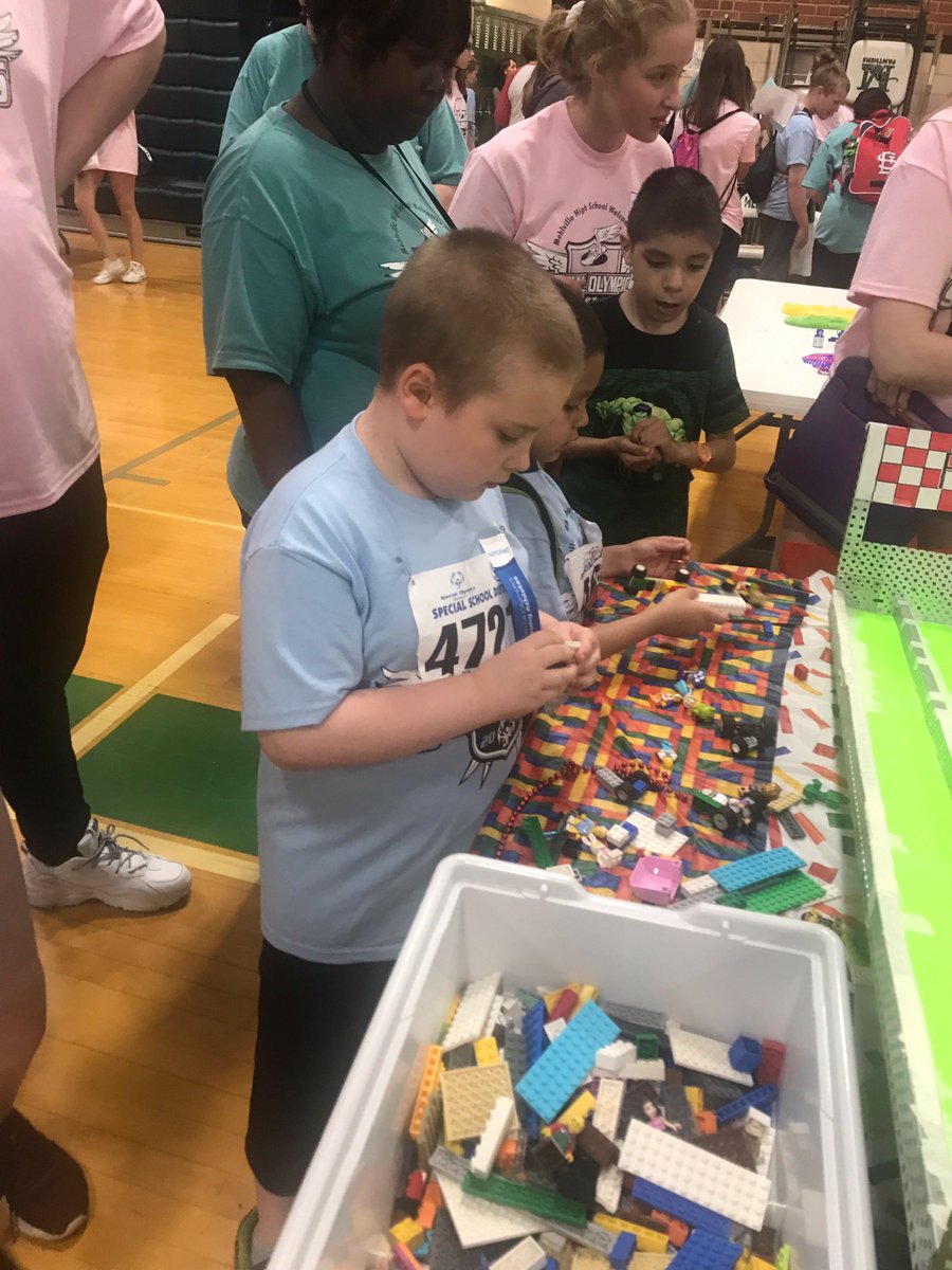 Our MHS Pi team members did such an awesome job at Special Olympics yesterday! The athletes had so much fun and so did our team members!! #legos #wearemehlville #specialolympics