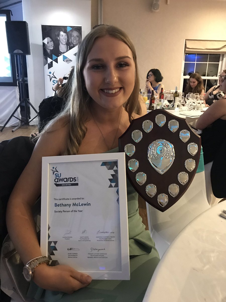 bmclewin's tweet photo. I am Society person of the year 😭😭 so happy and in so much shock❤️🙌🏼 Midwifery Society for the win 😊 https://t.co/cRP6rUUbcp