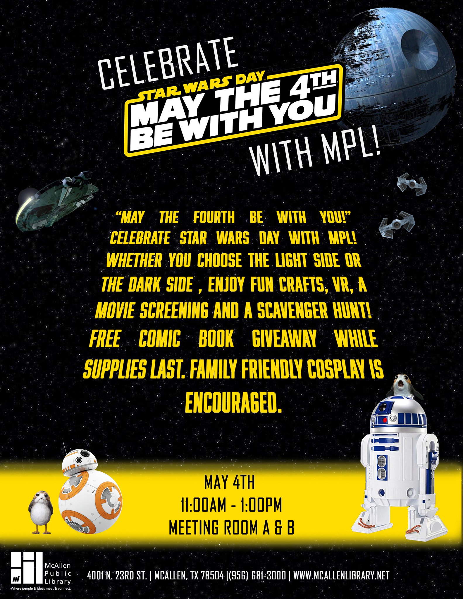 McAllen Library on Twitter "Celebrate Star Wars at Main Library's May