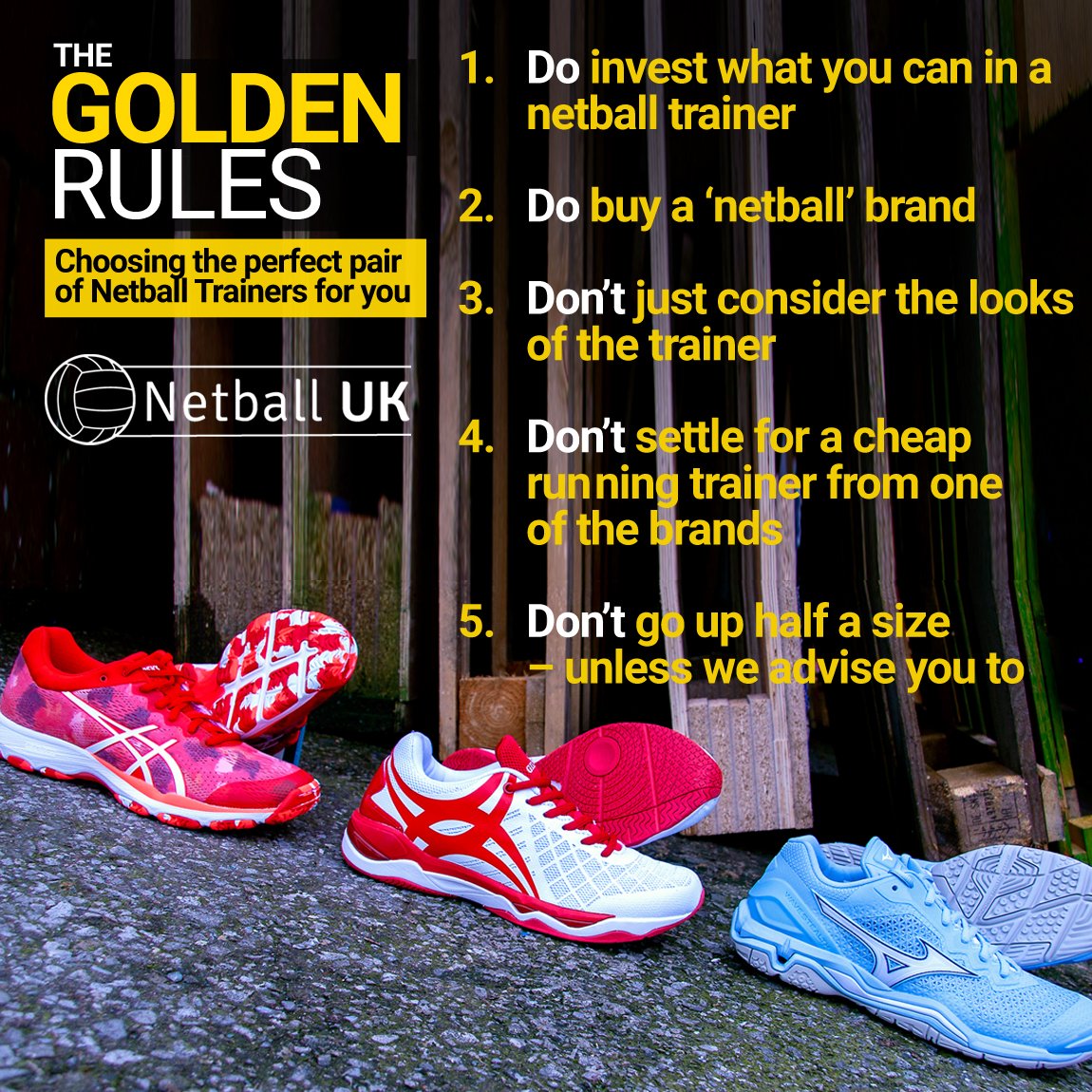 netball shoes size 5