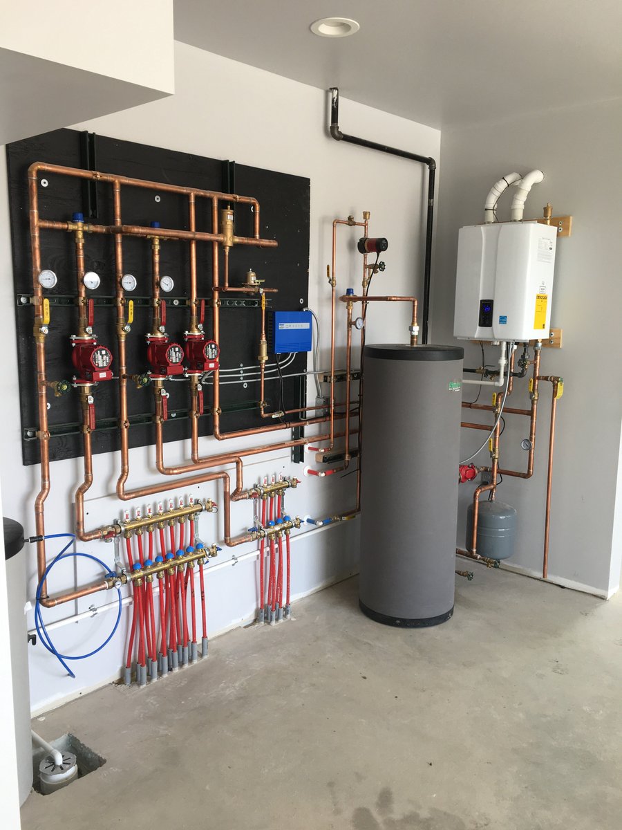 Indiana’s crazy weather is no match for this home! Sunshine or snow, this radiant heating installation will keep it nice and cozy. #plumbing #heating