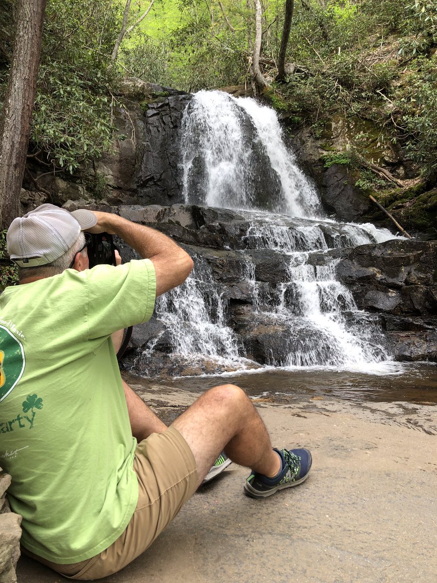 ArtSolutionsInk's tweet image. Photographer at Work! Laurel Branch and the 80-foot high Laurel Falls are named for mountain laurel, an evergreen shrub which blooms along the trail and near the falls in May. Laurel Falls is one of the most popular destinations in the #SmokyMountainsNationalPark.