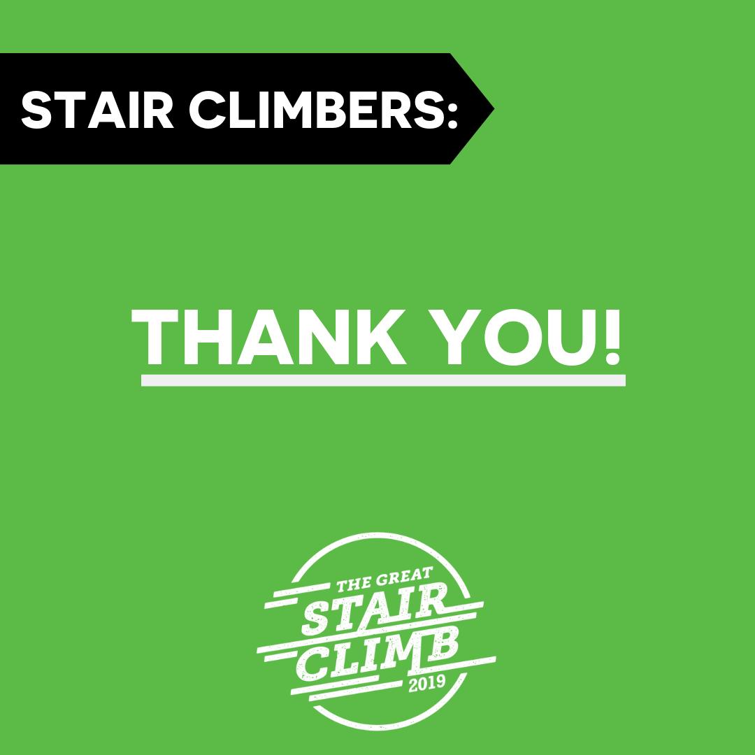 Thank you to everyone who climbed some stairs and raised some money for mental health in #YEG!

We could not have done it without you, and we wanted to thank you for a spectacular Great Stair Climb. You're making a difference in your city and you should be proud. We love you 💚