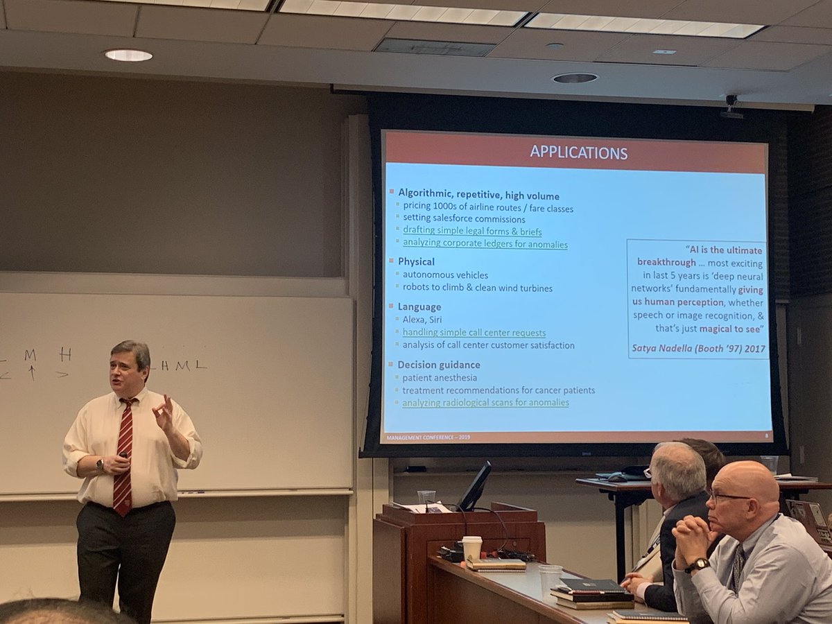 tloh's tweet image. “What kids need to learn with rise of AI and the #RobotApocalypse: SSTEEM - science, statistics, technology, engineering, economics, and math...plus social skills - seeing higher demand for those (which is terrifying here at @UChicago)” 😂 Prof. Mike Gibbs @ChicagoBooth #BoothMC